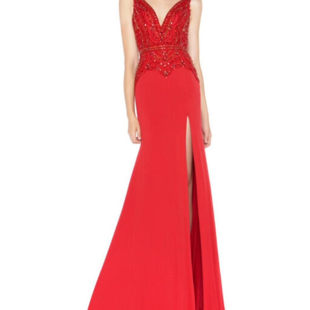 Mac Duggal Red Formal Gown